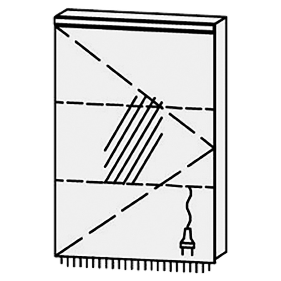 Armoire de toilette
Procasa Cinque 50 / IP24
50 x 71,9 x 14,1 cm
1 porte, charnières à gauche
porte avec Blumotion
4000°kelvin / 1474 lumen
prise double en bas inclu
2 rayons en verre réglables
luminaire vers dessous inclu,
750 lumen