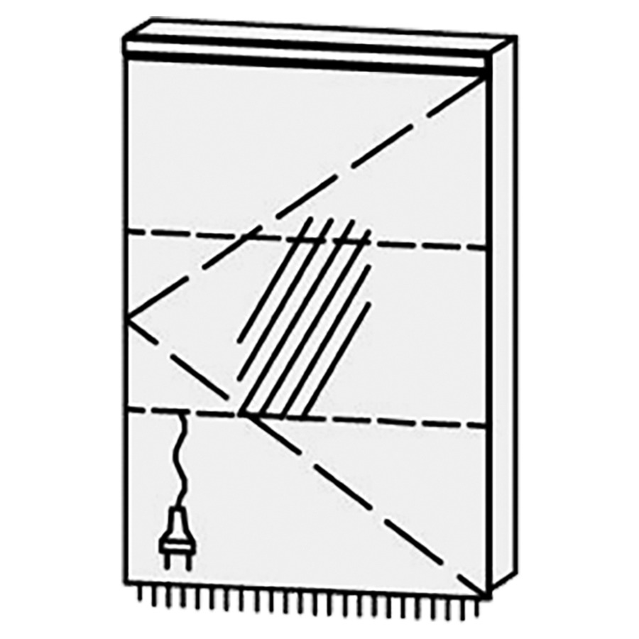 Armoire de toilette
Procasa Cinque 50 / IP24
50 x 71,9 x 14,1 cm
1 porte, charnières à droite
porte avec Blumotion
4000°kelvin / 1474 lumen
prise double en bas inclu
2 rayons en verre réglables
luminaire vers dessous inclu,
750 lumen