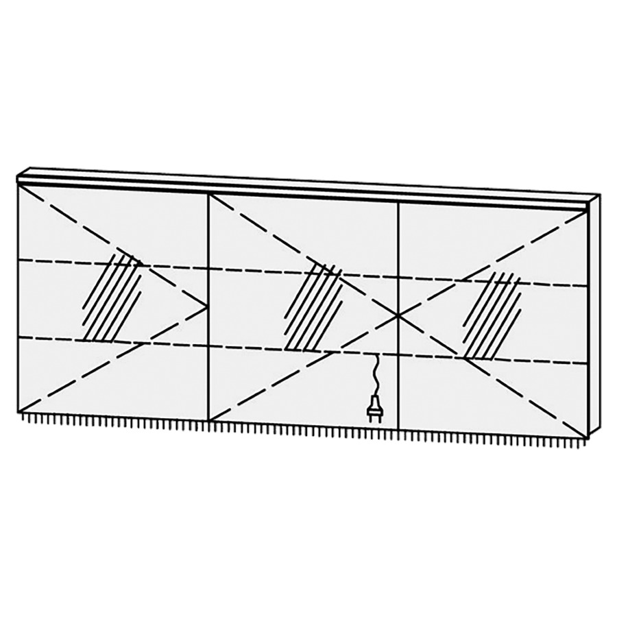 Armoire de toilette
Procasa Cinque 180 / IP24
180 x 71,9 x 14,1 cm
3 portes (60/60/60)
charnières à gauche
portes avec Blumotion
4000°kelvin / 5733 lumen
prise double en bas inclu
2 rayons en verre régl. chacun
luminaire vers dessous inclu,
3060 lumen