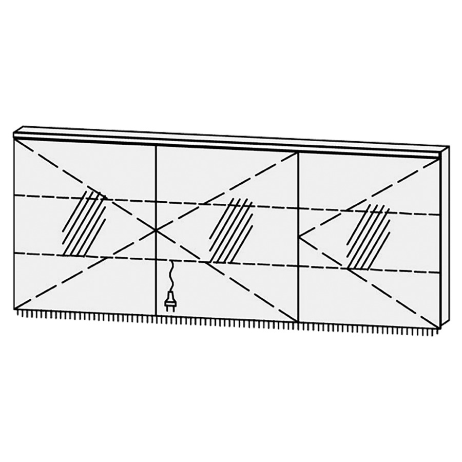 Armoire de toilette
Procasa Cinque 180 / IP24
180 x 71,9 x 14,1 cm
3 portes (60/60/60)
charnières à droite
portes avec Blumotion
4000°kelvin / 5733 lumen
prise double en bas inclu
2 rayons en verre régl. chacun
luminaire vers dessous inclu,
3060 lumen