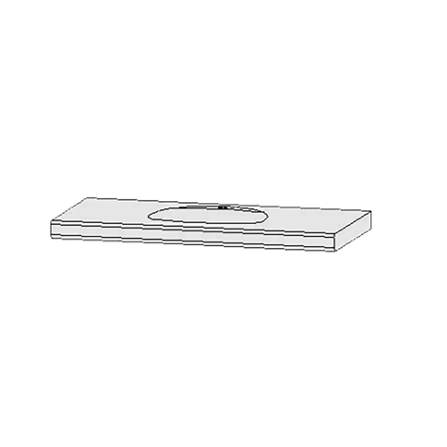 Table de lavabo Vanity Flair M 
120 x 7.5 x 57 cm
pour 1 lavabo à encastrer, axe 60/60 cm
incl. consoles