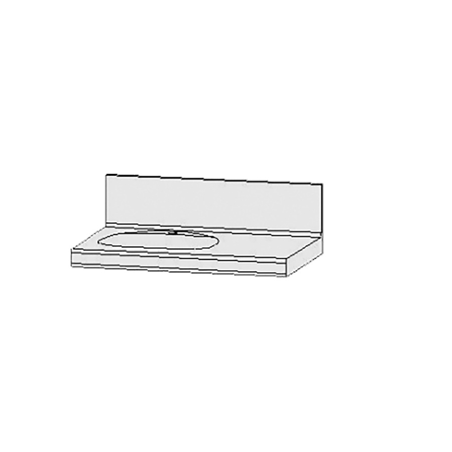 Table de lavabo Vanity Flair SL 
90 x 7.5 x 57 cm
pour 1 lavabo à encastrer, axe 30/60 cm
incl. consoles