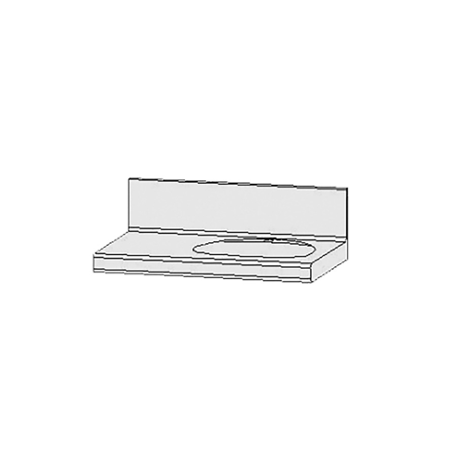 Table de lavabo Vanity Flair SL 
90 x 7.5 x 57 cm
pour 1 lavabo à encastrer, axe 60/30 cm
incl. consoles
