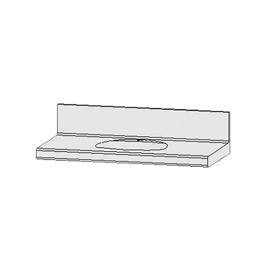 Table de lavabo Vanity Flair SL 
120 x 7.5 x 57 cm
pour 1 lavabo à encastrer, axe 60/60 cm
incl. consoles