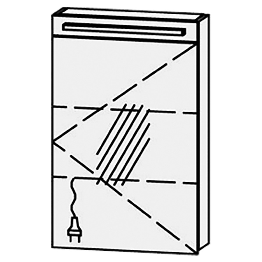 Armoire de toilette Vanity-Pasofino 
50 x 76.7 x 14.1 cm
1&nbsp;porte à double miroir, charnière à droite
avec Blumotion
1 éclairage LED Pasofino, longueur 41 cm
système luminaire Sento Basic 2
couleur de la lumière réglable
2700-6500 Kelvin, dimmable/720 Lumen
bandeau miroité
2 rayons en verre réglables
1 prise simple/2 ports USB-C en bas 
(Non réglable par bouton-
poussoir ou système-bus), IP24