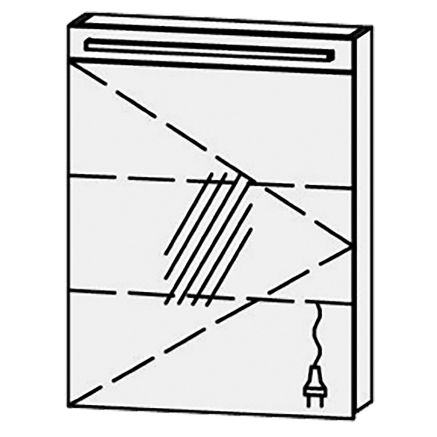 Armoire de toilette Vanity-Pasofino 
60 x 76.7 x 14.1 cm
1&nbsp;porte à double miroir, charnière à gauche
avec Blumotion
1 éclairage LED Pasofino, longueur 51 cm
système luminaire Sento Basic 2
couleur de la lumière réglable
2700-6500 Kelvin, dimmable/900 Lumen
bandeau miroité
2 rayons en verre réglables
1 prise simple/2 ports USB-C en bas 
(Non réglable par bouton-
poussoir ou système-bus), IP24