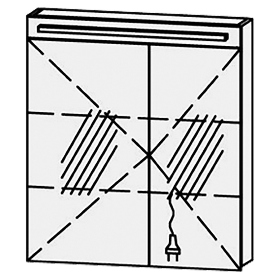 Armoire de toilette Vanity-Pasofino 
70 x 76.7 x 14.1 cm
2&nbsp;portes à double miroir (40/30)
avec Blumotion
1 éclairage LED Pasofino, longueur 61 cm
système luminaire Sento Basic 2
couleur de la lumière réglable
2700-6500 Kelvin, dimmable/1080 Lumen
bandeau miroité
2 rayons en verre régl. chacun
1 prise simple/2 ports USB-C en bas 
(Non réglable par bouton-
poussoir ou système-bus), IP24