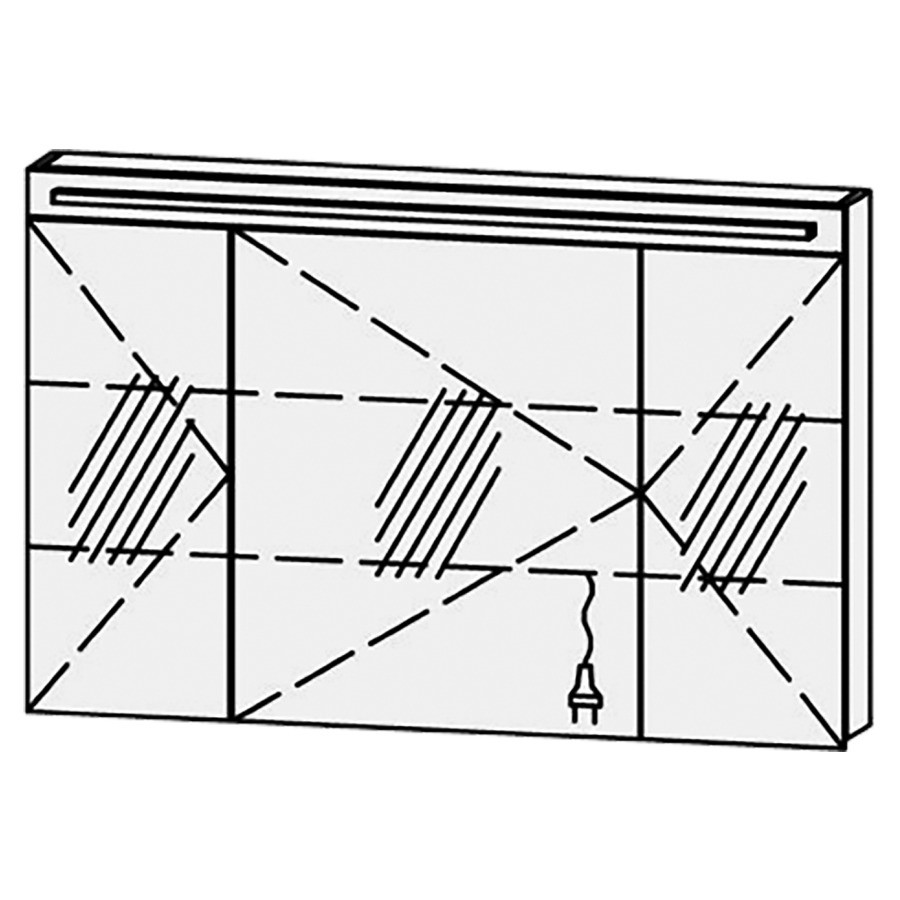 Armoire de toilette Vanity-Pasofino 
120 x 76.7 x 14.1 cm
3&nbsp;portes à double miroir (30/60/30)
charnière à gauche, avec Blumotion
1 éclairage LED Pasofino, longueur 111 cm
système luminaire Sento Basic 2
couleur de la lumière réglable
2700-6500 Kelvin, dimmable/1980 Lumen
bandeau miroité
2 rayons en verre régl. chacun
1 prise simple/2 ports USB-C en bas 
(Non réglable par bouton-
poussoir ou système-bus), IP24