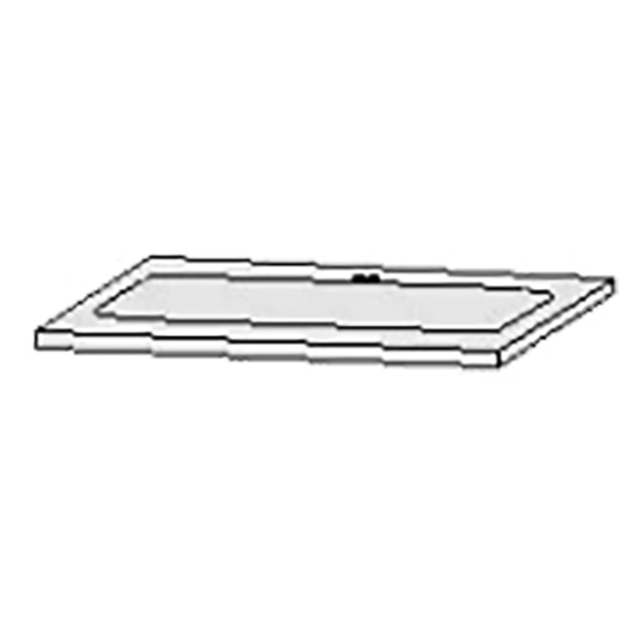 Waschtischabdeckung Vanity Bocco 
60 x 2 x 55.5 cm
für 1 Einbauwaschtisch
Einbau von unten, ohne Konsolen