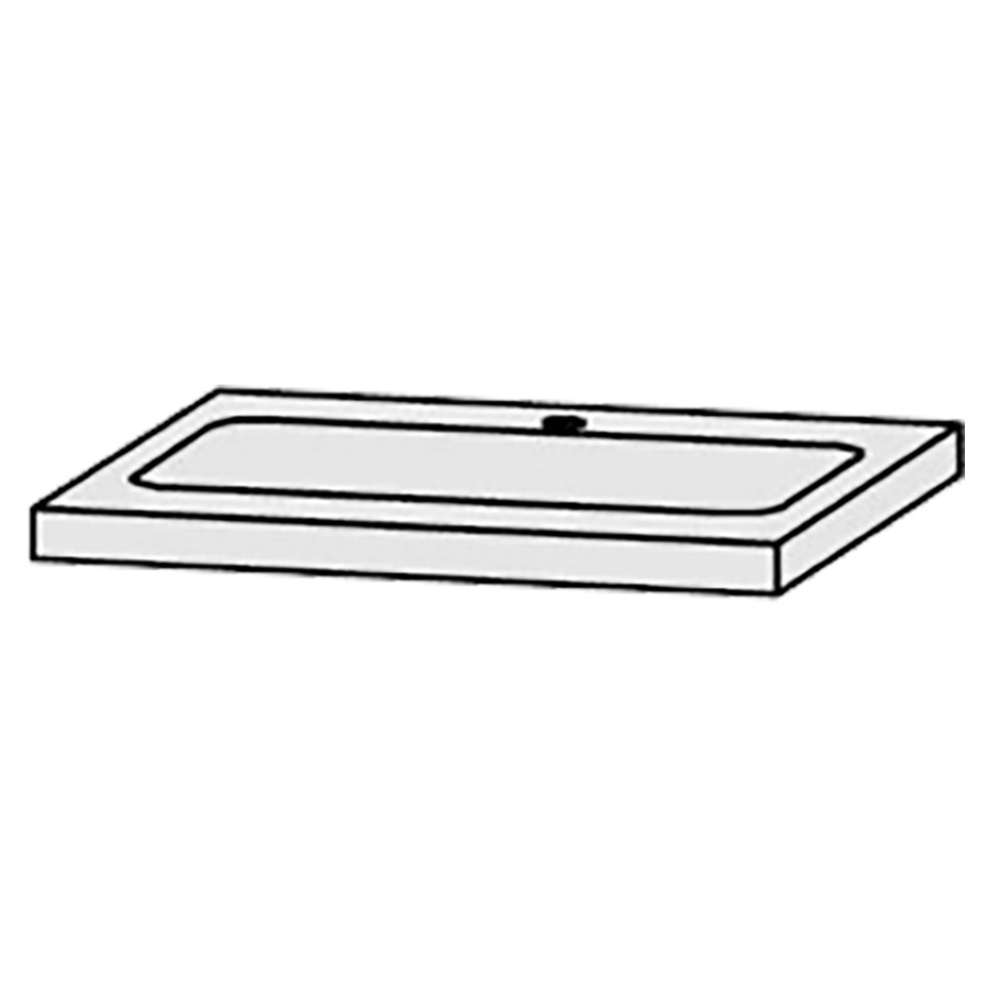 Waschtischabdeckung Vanity Bocco 
60 x 4 x 55.5 cm
für 1 Einbauwaschtisch
Einbau von unten, ohne Konsolen