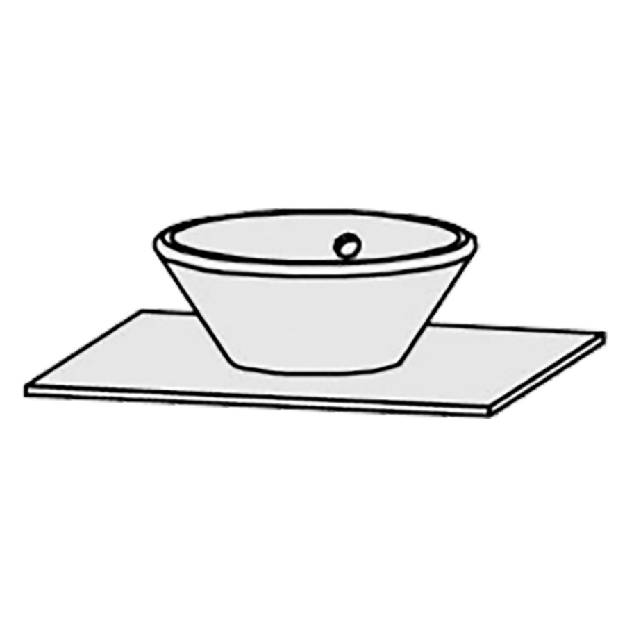 Table de lavabo Vanity Bocco 
60 x 1.2 x 55.5 cm
pour 1 lavabo à poser
sans consoles