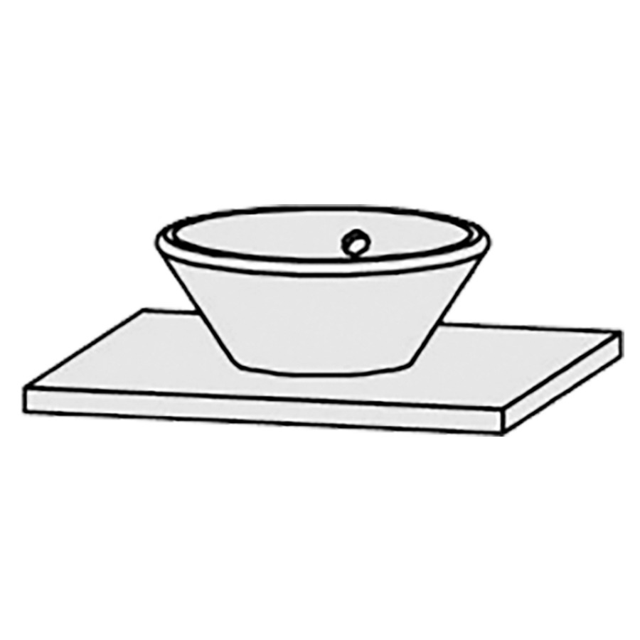 Table de lavabo Vanity Bocco 
60 x 3 x 55.5 cm
pour 1 lavabo à poser
sans consoles