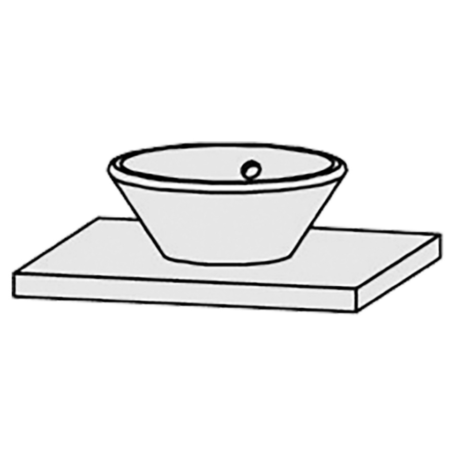 Table de lavabo Vanity Bocco 
60 x 4 x 55.5 cm
pour 1 lavabo à poser
sans consoles