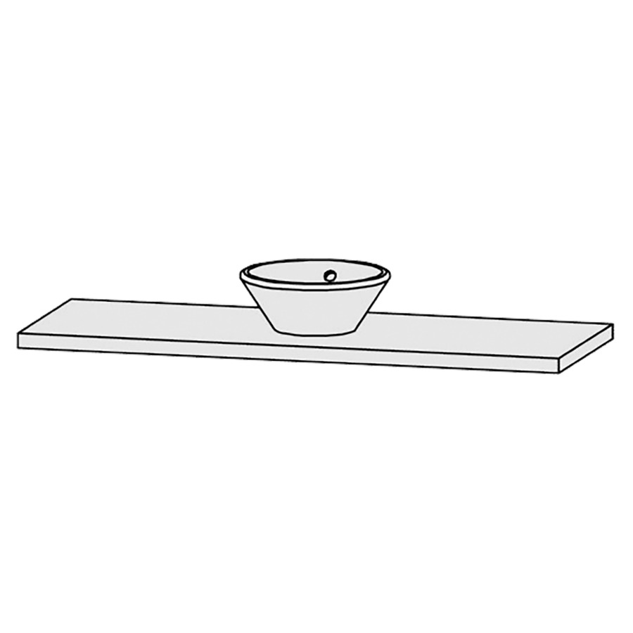Table de lavabo Vanity Bocco 
150 x 4 x 55.5 cm
pour 1 lavabo à poser
sans consoles