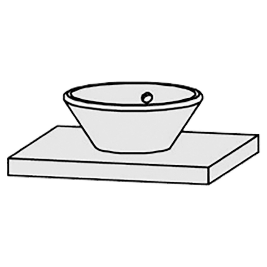 Table de lavabo Vanity Bocco 
60 x 5-10 x 55.5 cm
pour 1 lavabo à poser
incl. consoles
