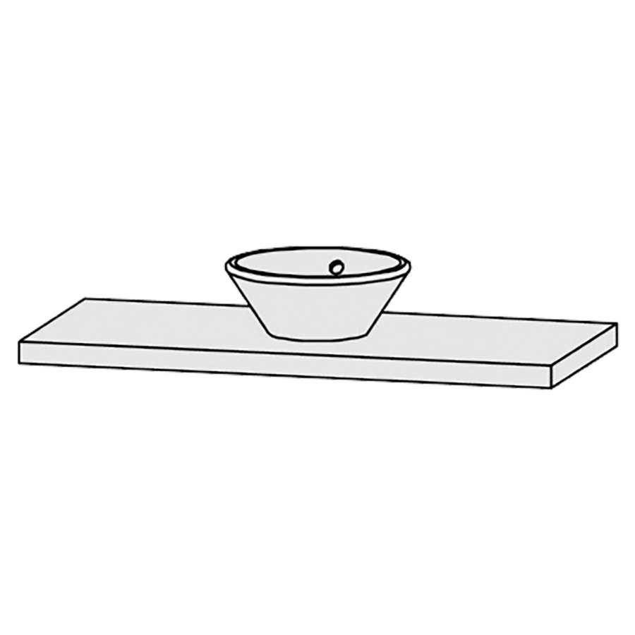 Table de lavabo Vanity Bocco 
120 x 5-10 x 55.5 cm
pour 1 lavabo à poser
incl. consoles