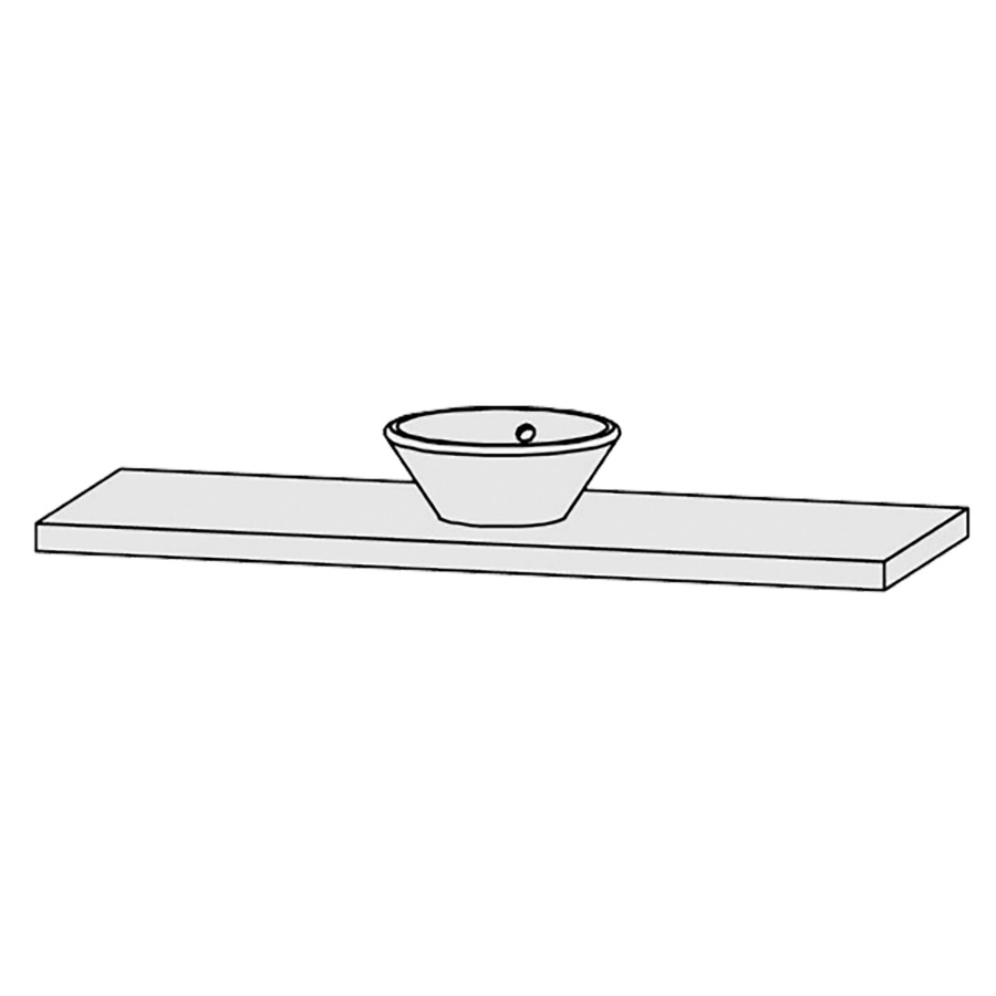 Table de lavabo Vanity Bocco 
150 x 5-10 x 55.5 cm
pour 1 lavabo à poser
incl. consoles