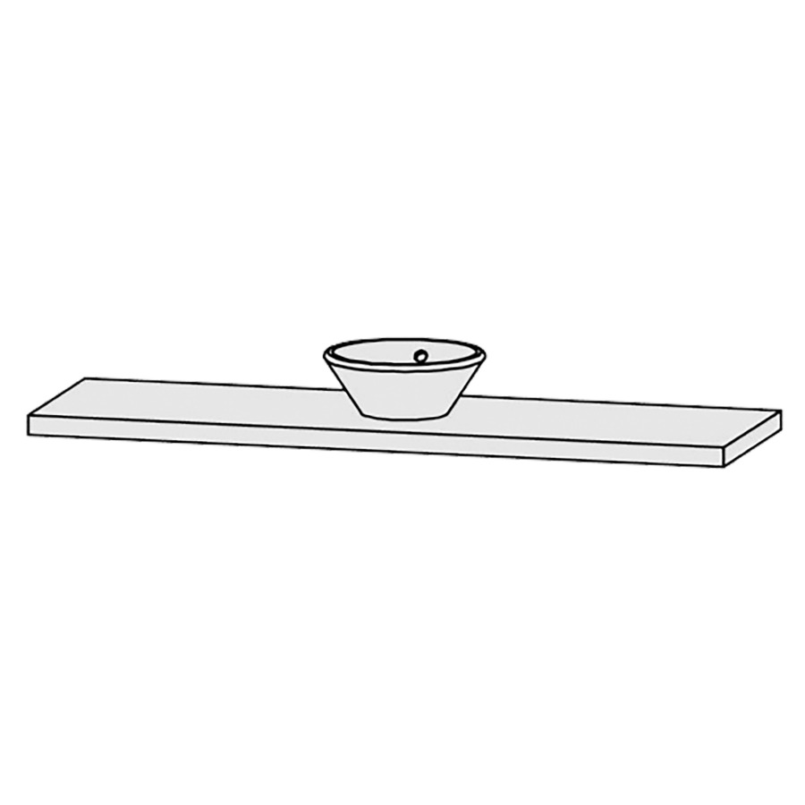 Table de lavabo Vanity Bocco 
180 x 5-10 x 55.5 cm
pour 1 lavabo à poser
incl. consoles