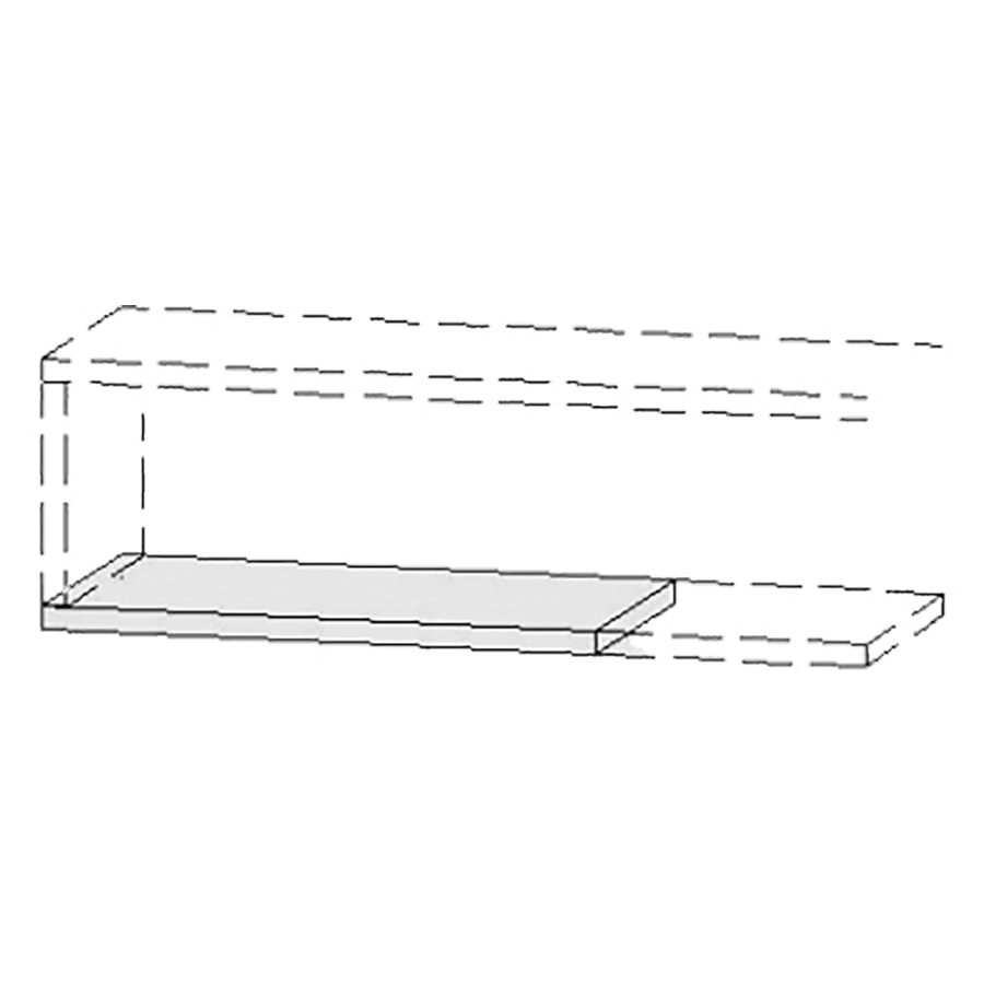Tablette/rayon Vanity Bocco
101-150 x 4 x 40-55.5 cm
sans consoles