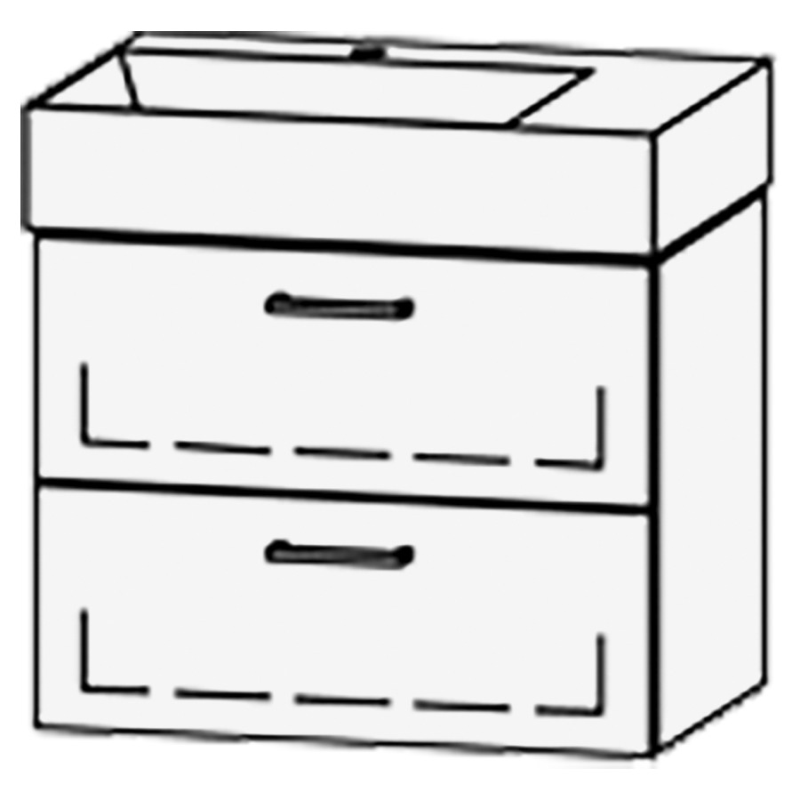 Lavabo-meuble
Vanity Seto 65
64 x 50 x 44,5 cm
élément avec 2 tiroirs
extrait complet avec Blumotion
sans cache-siphon
lavabo céramique Seto incl.,
sans trop-plein, lavabo à
gauche
largeur du lavabo 46,5 cm.
1 trou pour robinetterie