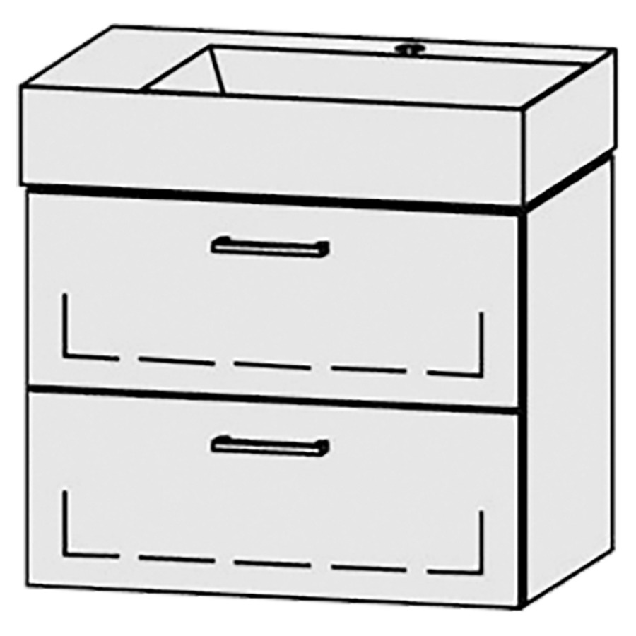 Lavabo-meuble
Vanity Seto 65
64 x 50 x 44,5 cm
élément avec 2 tiroirs
extrait complet avec Blumotion
sans cache-siphon
lavabo céramique Seto incl.,
sans trop-plein, lavabo à
droite
largeur du lavabo 46,5 cm.
1 trou pour robinetterie