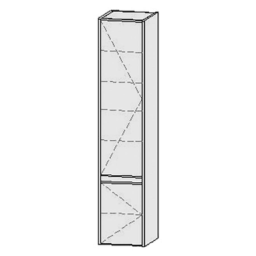 Armoire haute
Vanity-Star
34 x 160 x 37 cm
2 portes, charnières à gauche
portes avec Blumotion
4 rayons réglables
2 rayons fixes