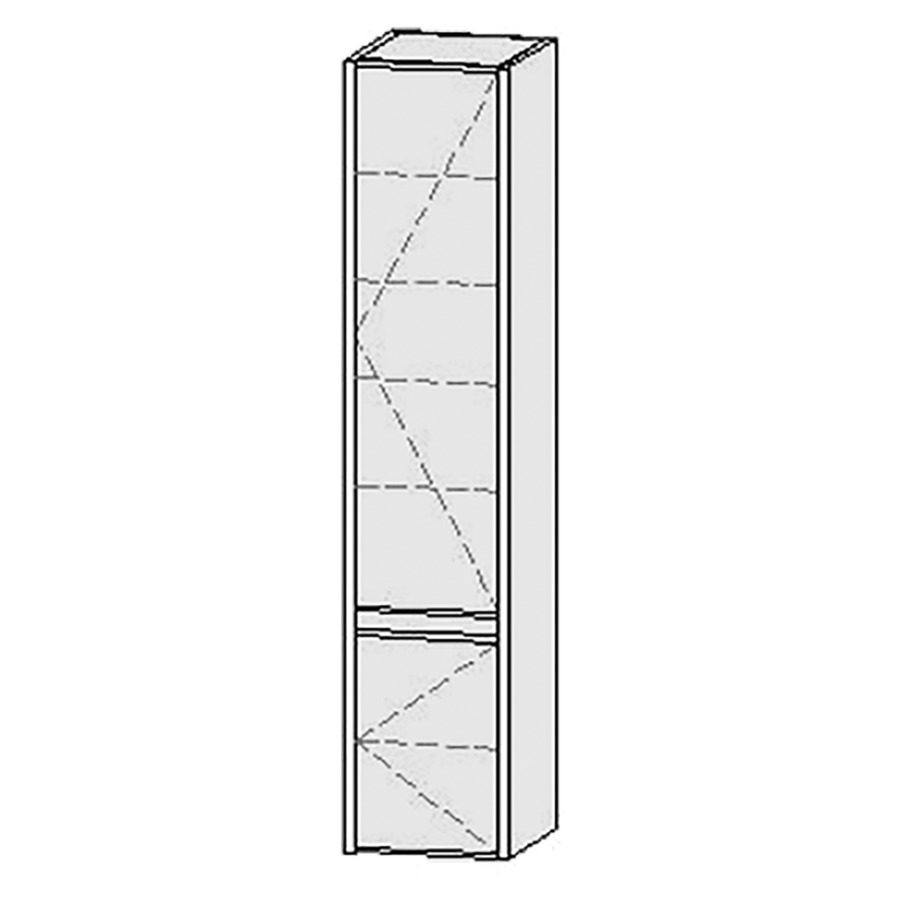 Armoire haute
Vanity-Star
34 x 160 x 37 cm
2 portes, charnières à droite
portes avec Blumotion
4 rayons réglables
2 rayons fixes