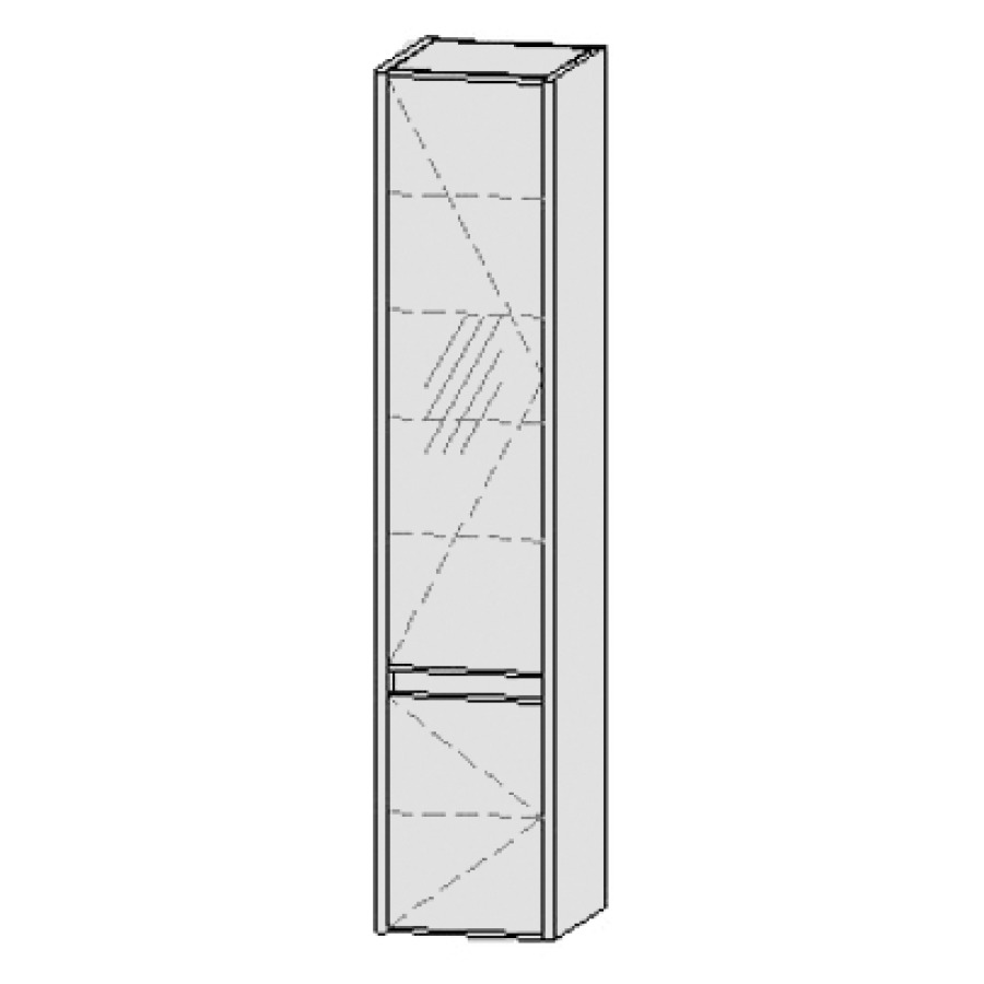 Armoire haute
Vanity-Star
34 x 160 x 37 cm
2 portes, charnières à gauche
portes avec Blumotion
miroir sur porte supérieure
4 rayons réglables
2 rayons fixes