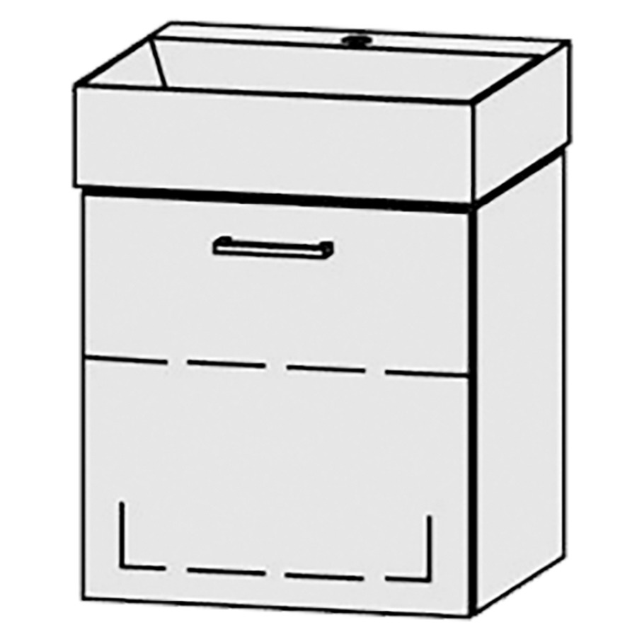 Combinaison de meuble Vanity Seto Easy
49 x 45 x 44.5 cm
avec lavabo céramique Seto 50 cm
1 trou pour robinetterie, sans trop-plein
élément de tiroir, 1&nbsp;tiroir, 1&nbsp;tablette
avec Blumotion
sans cache-siphon