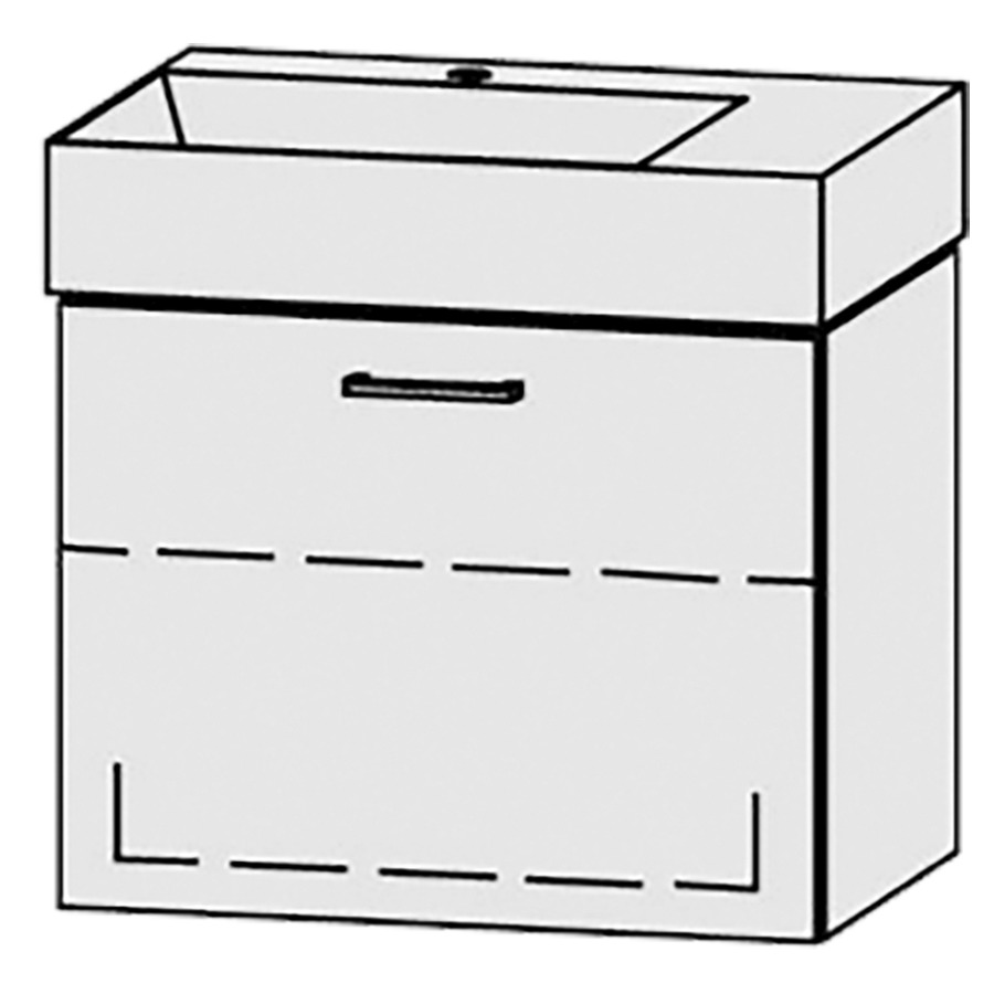 Combinaison de meuble Vanity Seto Easy
64 x 45 x 44.5 cm
avec lavabo Céramique Seto 65 cm
lavabo à gauche, 1 trou pour robinetterie
sans trop-plein
élément de tiroir, 1&nbsp;tiroir, 1&nbsp;tablette
avec Blumotion
sans cache-siphon