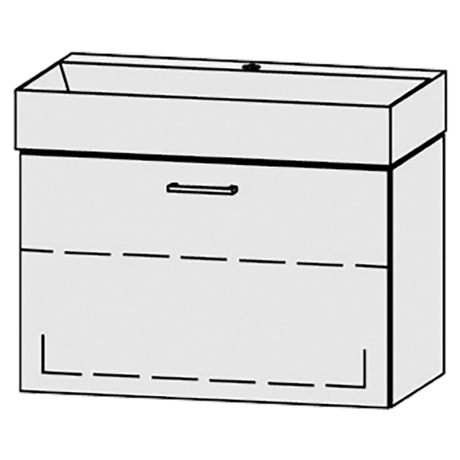 Combinaison de meuble Vanity Seto Easy
80 x 45 x 45.5 cm
avec lavabo Céramique Seto 81 cm
1 trou pour robinetterie, sans trop-plein
élément de tiroir, 1&nbsp;tiroir, 1&nbsp;tablette
avec Blumotion
sans cache-siphon