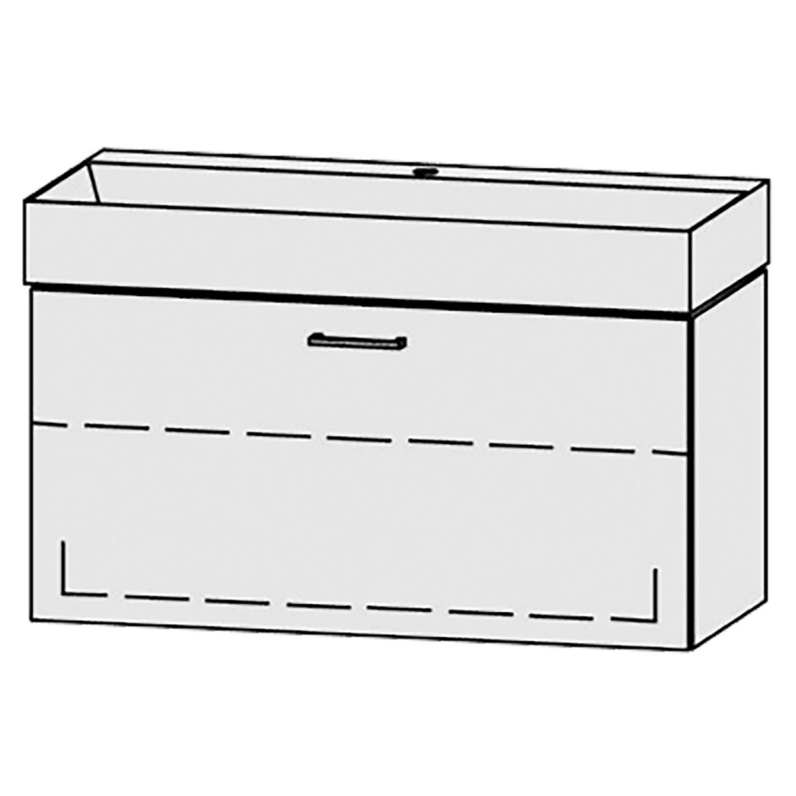 Combinaison de meuble Vanity Seto Easy
101 x 45 x 44.5 cm
avec lavabo Céramique Seto 102 cm
1 trou pour robinetterie, sans trop-plein
élément de tiroir, 1&nbsp;tiroir, 1&nbsp;tablette
avec Blumotion
sans cache-siphon