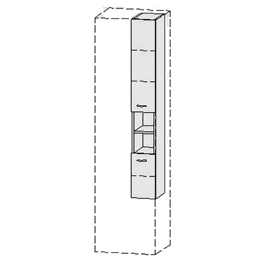 Armoire haute Vanity Keramik
20-50 x 135-182.8 x 20-45 cm
1&nbsp;porte, charnière à droite
niche ouverte
1&nbsp;porte, charnière à droite
Nombre de tablettes selon liste
avec Blumotion