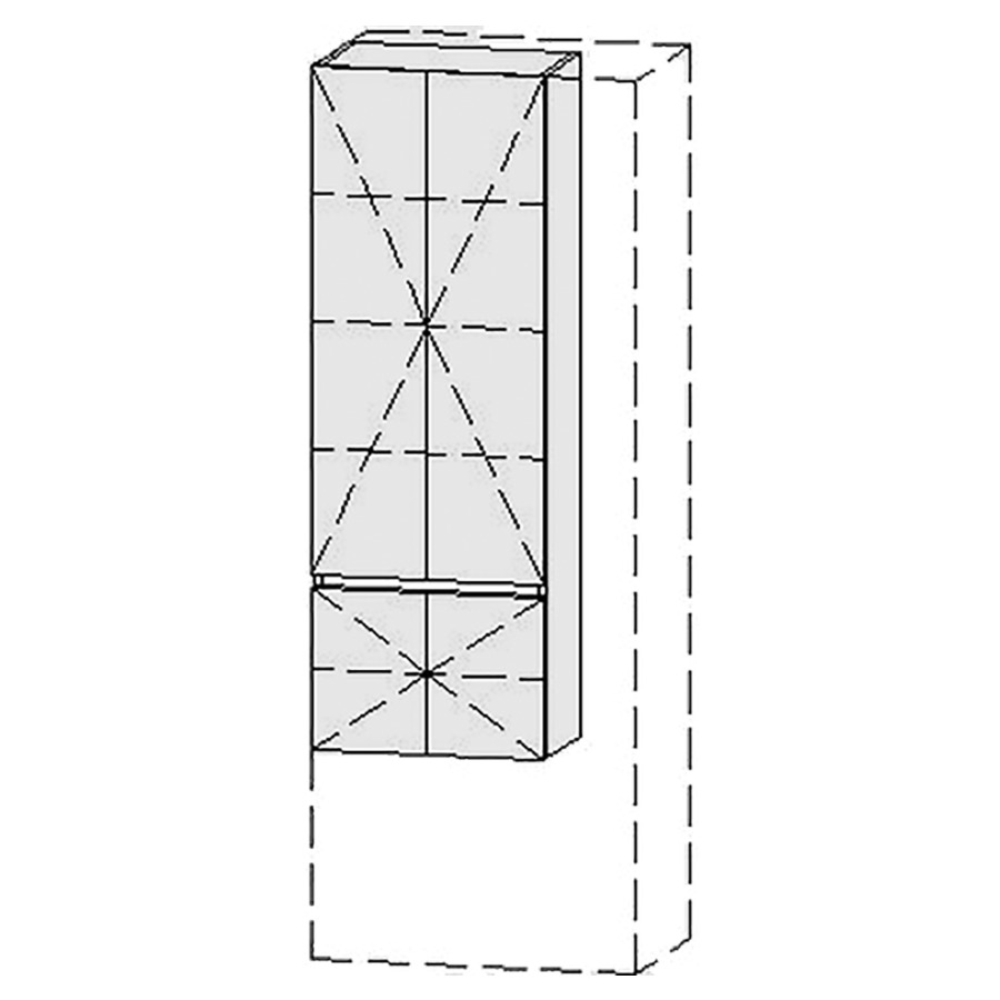 Armoire haute Vanity Keramik Line 
50-70 x 135-182.8 x 20-45 cm
4&nbsp;portes, Nombre de tablettes selon liste
avec Blumotion