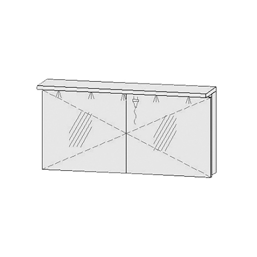 Matériaux de montage Loosli 
pour armoire de toilette
encastrement au niveau du mur
push-open incl.
pour 2&nbsp;portes à double miroir