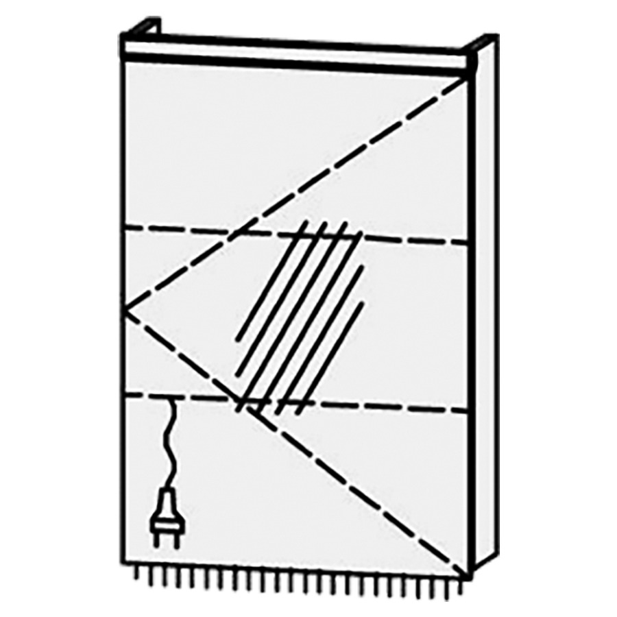 Armoire de toilette
Procasa Tre LED 50 / IP24
50 x 72,8 x 14,1 cm
1 porte, charnières à droite
porte avec Blumotion
4000°kelvin / 720 lumen
prise double en bas inclu
2 rayons en verre réglables
luminaire vers dessous inclu,
750 lumen
