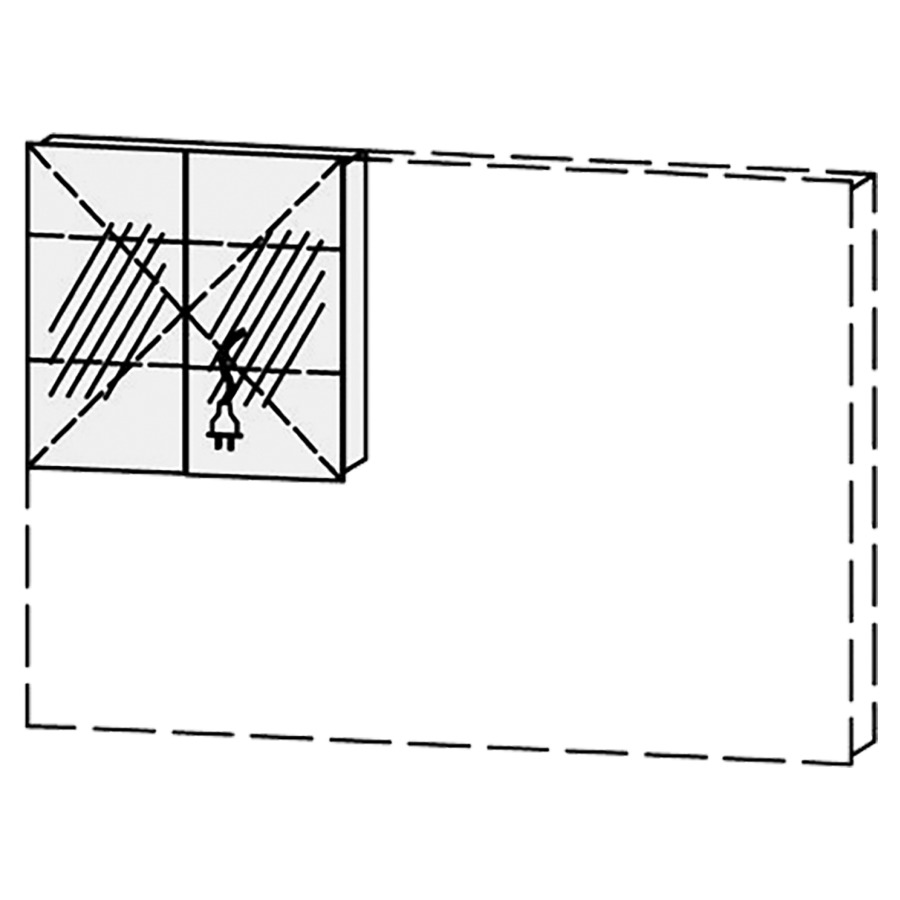 Armoire de toilette Vanity Libero
50-140 x 45-90 x 14.1 cm
2&nbsp;portes à double miroir, avec Blumotion
sans éclairage
2 rayons en verre régl. chacun
1 prise double en bas