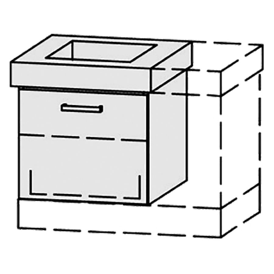 Élément inférieur  Vanity Keramik Easy 
46-75 x 45 cm
élément de tiroir, 1&nbsp;tiroir
1&nbsp;tablette, avec Blumotion
pour 1&nbsp;lavabo, sans cache-siphon