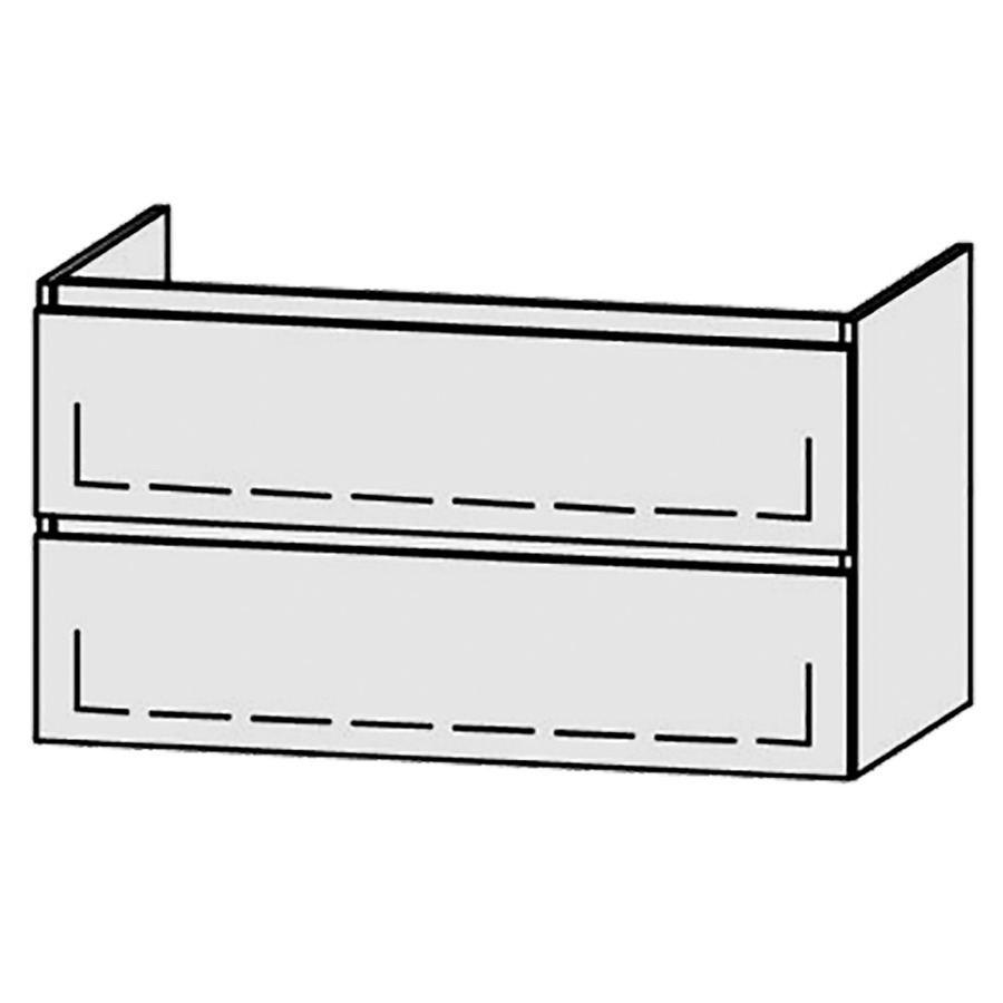 Élément inférieur
Vanity Bocco Style
100 x 55 x 55 cm
élément avec 2 tiroirs
1 cache-siphon
extrait complet avec Blumotion