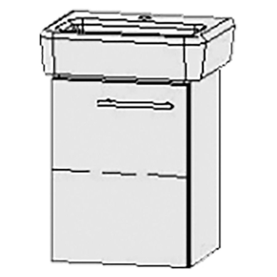 Élément inférieur  Vanity Pro
38 x 50 x 30.3 cm
armoire de tablette, 1&nbsp;porte
charnière à gauche, 1&nbsp;tablette
avec Blumotion
pour lavabo