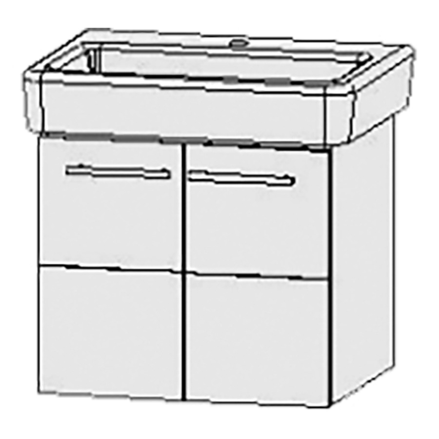 Élément inférieur  Vanity Pro
57 x 50 x 44.8 cm
armoire de tablette, 2&nbsp;portes
1&nbsp;tablette
avec Blumotion
pour lavabo