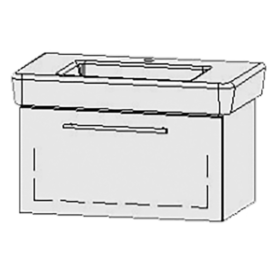 Élément inférieur  Vanity Pro
77 x 40 x 44.8 cm
élément de tiroir, 1&nbsp;tiroir
avec Blumotion
sans cache-siphon
pour lavabo