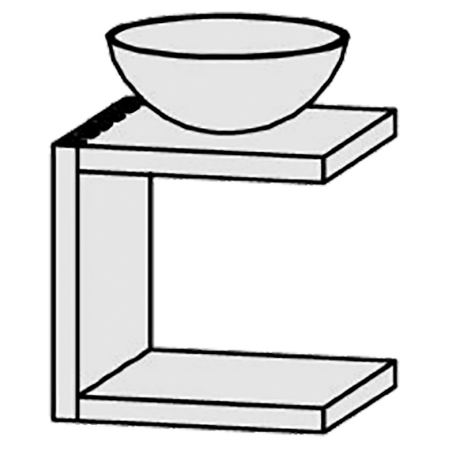 Élément ouvert Vanity Bocco Minimo C
