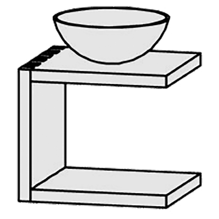 Möbelkombination Vanity Bocco Minimo C
50 x 44 x 44 cm
offenes Element seitlich rechts
für 1 Aufsatzwaschtisch, Achse 25/25 cm
Eckverbindung mit Fingerzinken
mit Befestigungsmaterial
