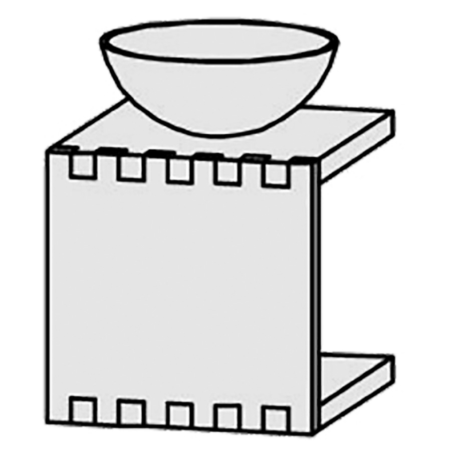 Möbelkombination Vanity Bocco Minimo C
44 x 44 x 50 cm
offenes Element seitlich rechts/links
für 1 Aufsatzwaschtisch, Achse 22/22 cm
Eckverbindung mit Fingerzinken
mit Befestigungsmaterial