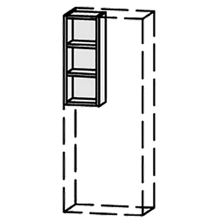 Élément d'armoire Vanity Keramik 
20-45 x 50-110 x 14.9-25 cm
élément ouvert
Nombre de tablettes selon liste