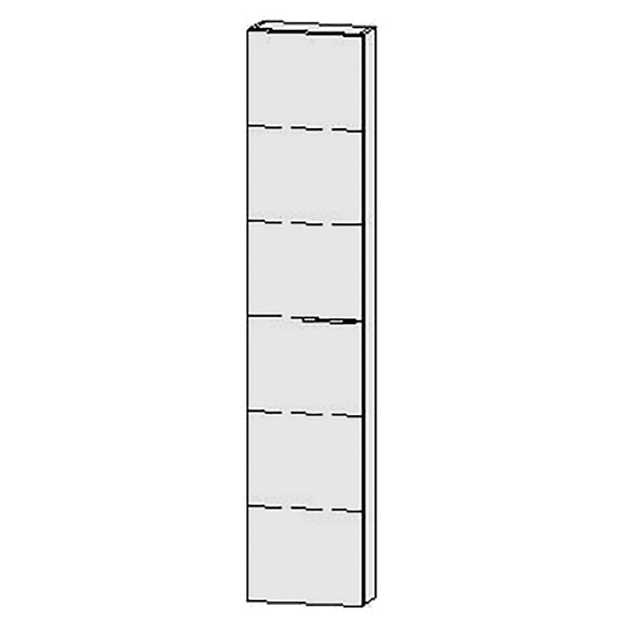 Armoire haute Vanity Keramik  
35 x 170 x 14.9 cm
1&nbsp;porte, charnière à gauche
5&nbsp;tablettes
avec Blumotion