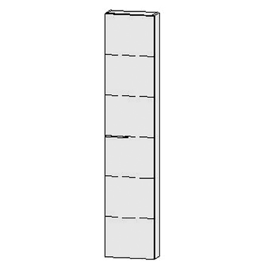 Armoire haute Vanity Keramik 
35 x 170 x 14.9 cm
1&nbsp;porte, charnière à droite
5&nbsp;tablettes
avec Blumotion
