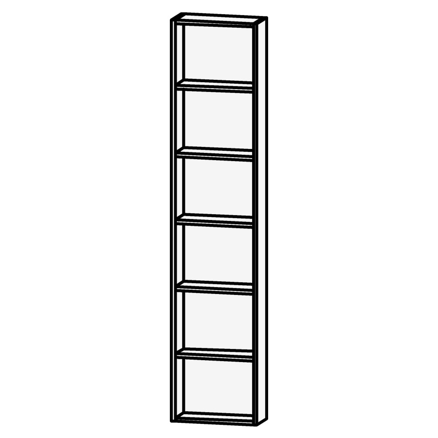 Élément d'armoire Vanity Keramik 
35 x 170 x 14.9 cm
élément ouvert
5&nbsp;tablettes