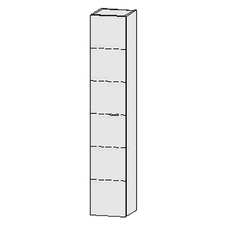 Armoire haute Vanity Keramik  
30 x 165 x 33 cm
1&nbsp;porte, charnière à gauche
5&nbsp;tablettes
avec Blumotion